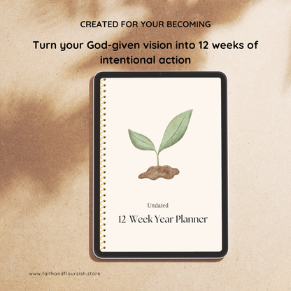 Undated 12-Week Year Planner | Set Goals with God, Build Holy Habits