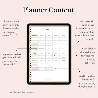 Undated 12-Week Year Planner | Set Goals with God, Build Holy Habits