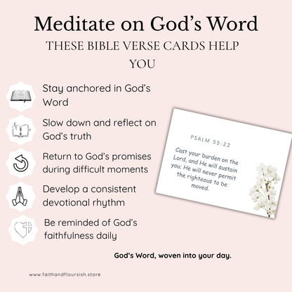 Printable Bible Verse Cards | Scripture Memorization & Daily Encouragement