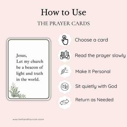 Printable Christian Prayer Cards | Daily Prayers for Spiritual Growth