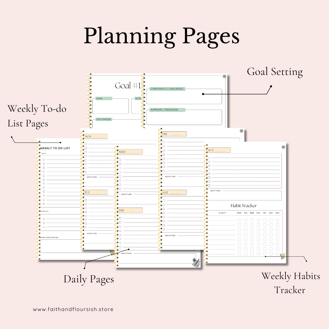 Undated 12-Week Year Planner | Set Goals with God, Build Holy Habits