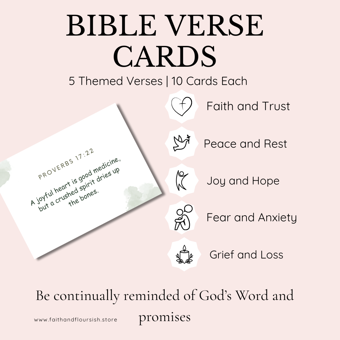 Printable Bible Verse Cards | Scripture Memorization & Daily Encouragement